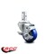 Service Caster 3 Inch Blue Polyurethane Wheel Swivel 3/4 Inch Square Stem Caster with Brake SCC-SQ20S314-PPUB-BLUE-TLB-34 - alternate 4